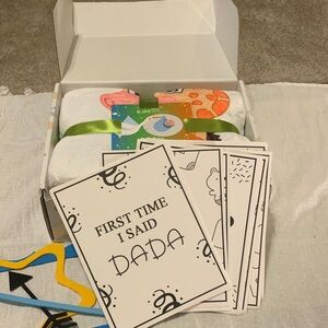 Baby Milestone Blanket Gift Set W/Milestone Cards NEW Jungle Animals Super Soft